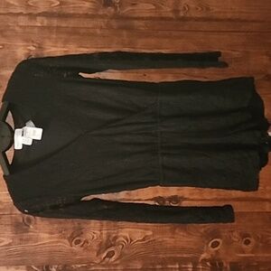 Black Lace Wrap Jumper